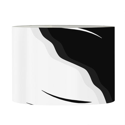 Black And White Cat Yin Yang Print Drum Lamp Shade