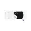 Black And White Cat Yin Yang Print Extended Mouse Pad