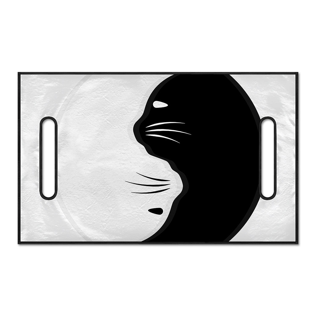 Black And White Cat Yin Yang Print Golf Cart Seat Cover