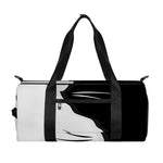Black And White Cat Yin Yang Print Gym Bag