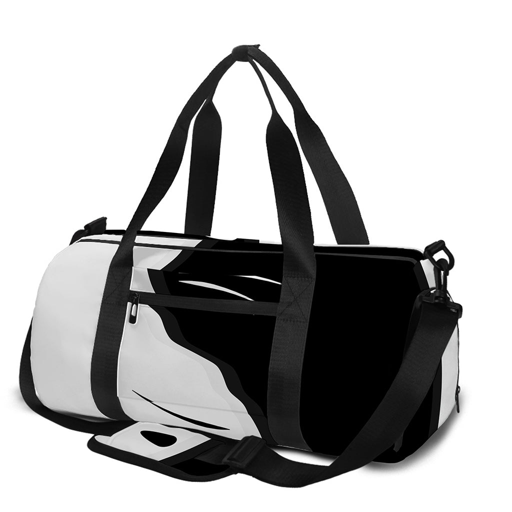 Black And White Cat Yin Yang Print Gym Bag