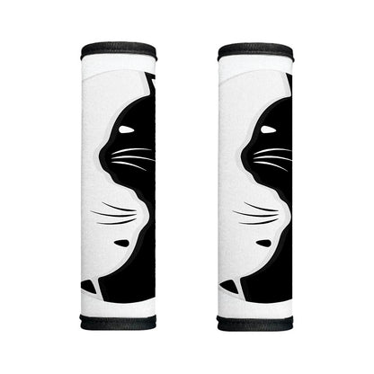 Black And White Cat Yin Yang Print Handle Covers