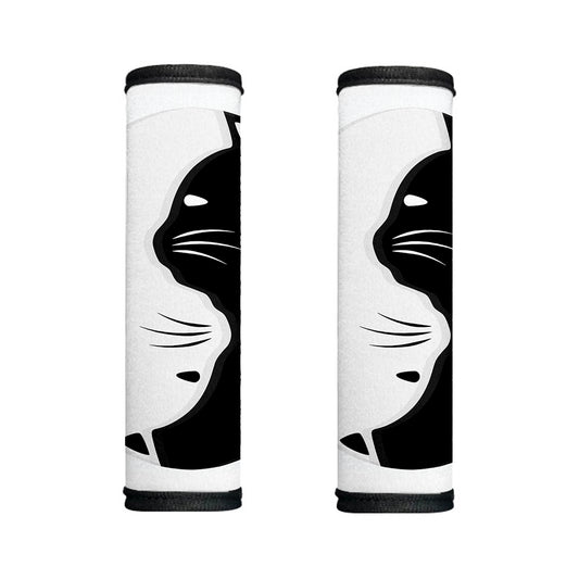 Black And White Cat Yin Yang Print Handle Covers