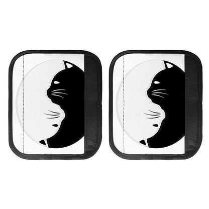 Black And White Cat Yin Yang Print Handle Covers