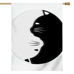 Black And White Cat Yin Yang Print House Flag