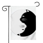 Black And White Cat Yin Yang Print House Flag