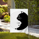 Black And White Cat Yin Yang Print House Flag