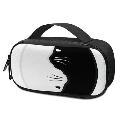 Black And White Cat Yin Yang Print Insulin Cooler Travel Case