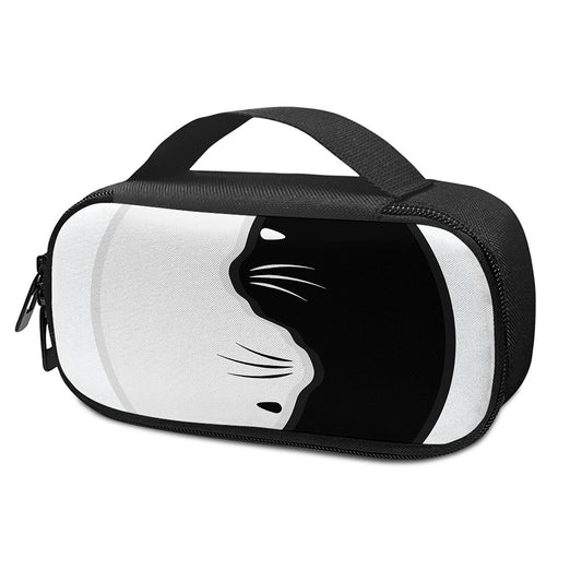 Black And White Cat Yin Yang Print Insulin Cooler Travel Case
