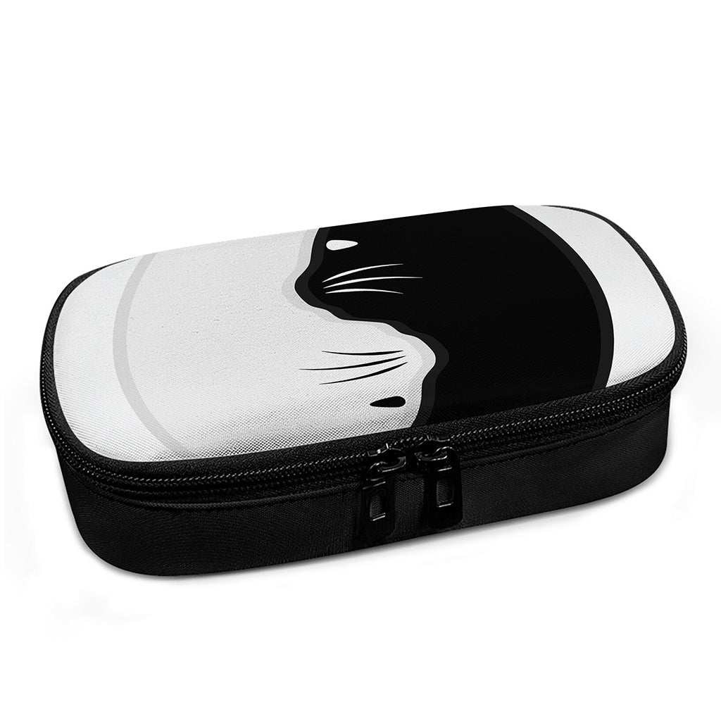 Black And White Cat Yin Yang Print Insulin Cooler Travel Case