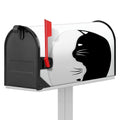 Black And White Cat Yin Yang Print Mailbox Cover