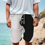Black And White Cat Yin Yang Print Men's Cargo Shorts