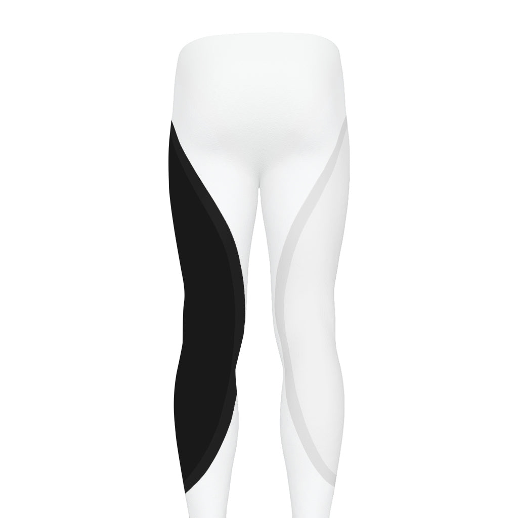Black And White Cat Yin Yang Print Men's leggings