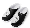 Black And White Cat Yin Yang Print Mesh Casual Shoes