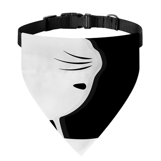 Black And White Cat Yin Yang Print Over The Collar Dog Bandana