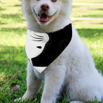 Black And White Cat Yin Yang Print Over The Collar Dog Bandana