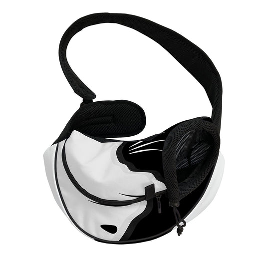 Black And White Cat Yin Yang Print Pet Sling Carrier