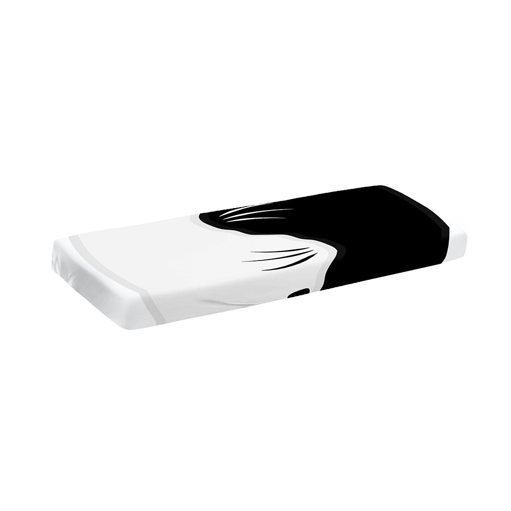 Black And White Cat Yin Yang Print Piano Keyboard Cover