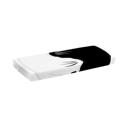 Black And White Cat Yin Yang Print Piano Keyboard Cover