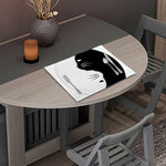 Black And White Cat Yin Yang Print Placemat