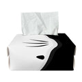 Black And White Cat Yin Yang Print Rectangle Tissue Box Cover