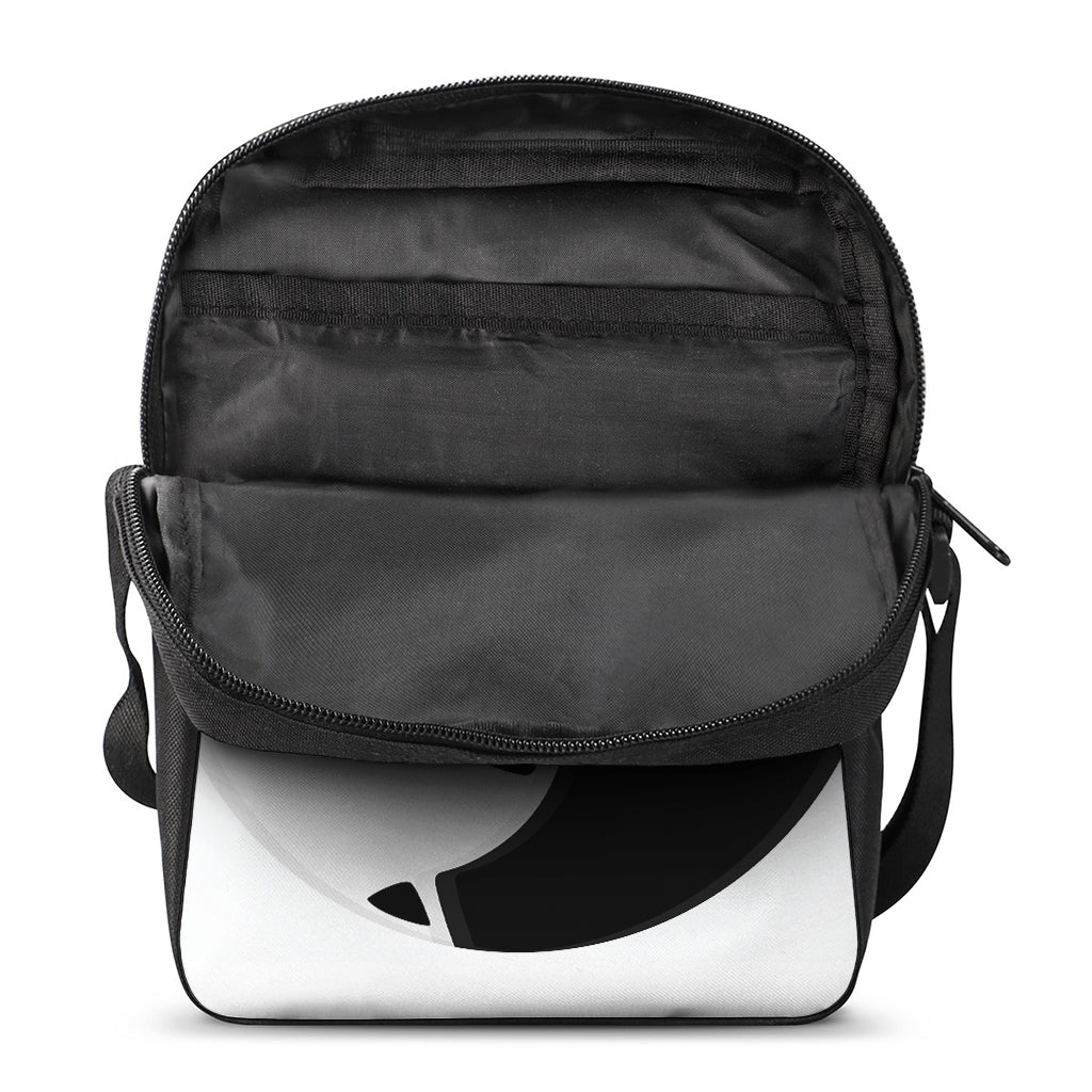 Black And White Cat Yin Yang Print Rectangular Crossbody Bag