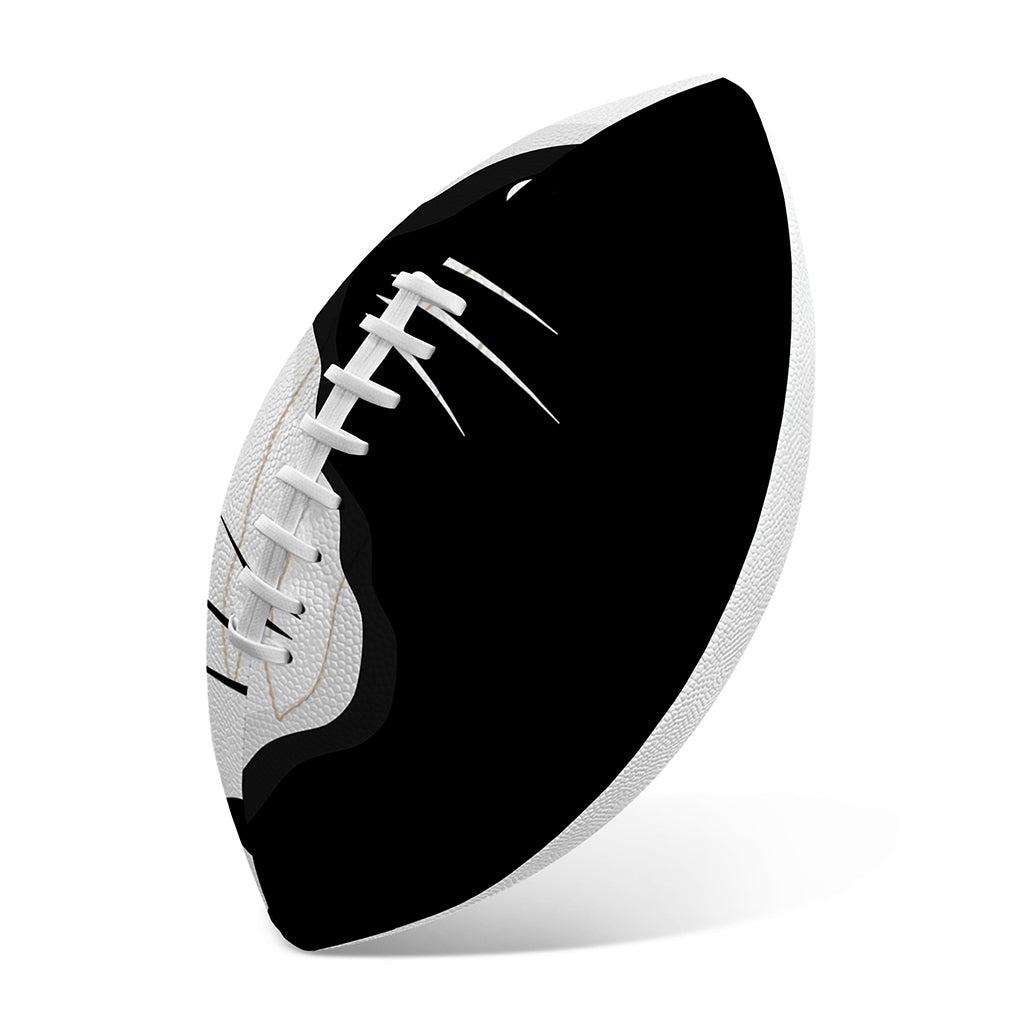 Black And White Cat Yin Yang Print Rugby Ball