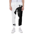 Black And White Cat Yin Yang Print Joggers