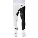 Black And White Cat Yin Yang Print Scuba Joggers