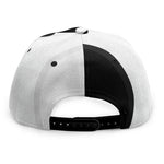 Black And White Cat Yin Yang Print Snapback Cap
