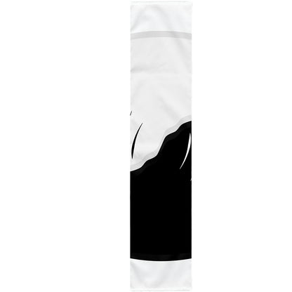 Black And White Cat Yin Yang Print Table Runner