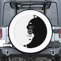 Black And White Cat Yin Yang Print Tire Cover With Camera Hole