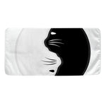 Black And White Cat Yin Yang Print Towel