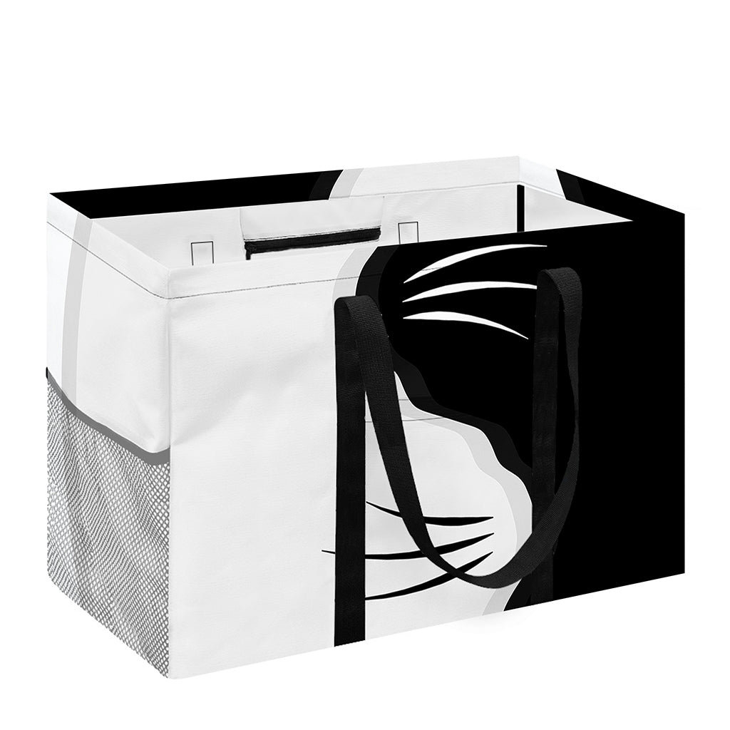 Black And White Cat Yin Yang Print Utility Tote Bag