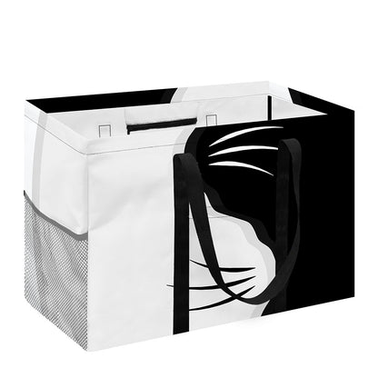 Black And White Cat Yin Yang Print Utility Tote Bag