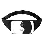 Black And White Cat Yin Yang Print Waist Bag