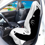 Black And White Cat Yin Yang Print Waterproof Car Seat Cover