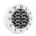 Black And White Cattleya Pattern Print Alarm Clock