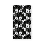 Black And White Cattleya Pattern Print Baby Crib Sheet