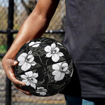 Black And White Cattleya Pattern Print Basketball