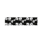 Black And White Cattleya Pattern Print Bed Runner