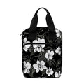 Black And White Cattleya Pattern Print Bible Tote Bag