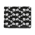 Black And White Cattleya Pattern Print Bifold Wallet