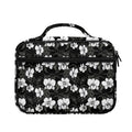 Black And White Cattleya Pattern Print Briefcase Bible Bag