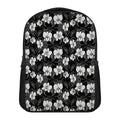 Black And White Cattleya Pattern Print Casual Backpack