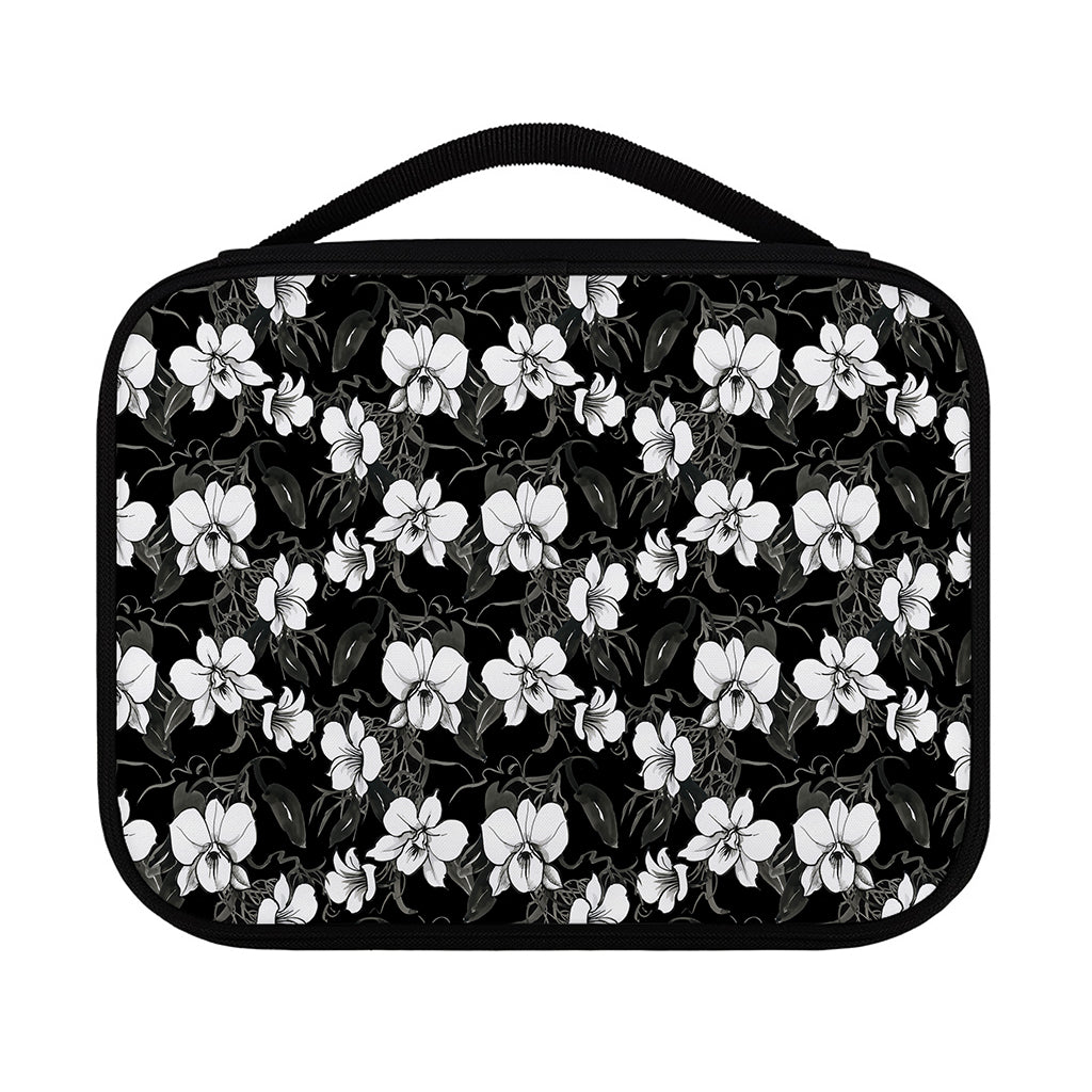Black And White Cattleya Pattern Print Classic Bible Case