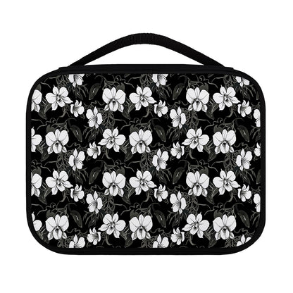 Black And White Cattleya Pattern Print Classic Bible Case