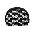 Black And White Cattleya Pattern Print Coin Purse