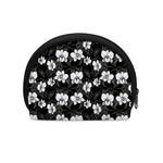 Black And White Cattleya Pattern Print Coin Purse