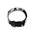 Black And White Cattleya Pattern Print Dog Collar